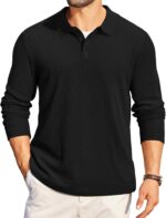 COOFANDY Mens Lengthy Sleeve Polo Knit Polo Sweater Collared Pullover Cas... - Image 2