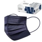 CSD Colo 30 Pcs Navy Blue Disposable Face Masks, 3 Ply Grownup Masks with... - Image 2