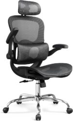 DEVAISE Ergonomic Mesh House Workplace Desk Chair with Lumbar Assist, Hig... - Image 2