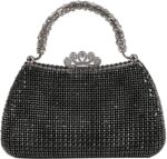 Dreubea Girls's Lovely Tote Night Bag Vogue Shiny Rhinestone Cl... - Image 2