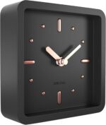 Driini Trendy Mid Century Desk & Shelf Clock (Black Rose Gold) - Batte... - Image 2