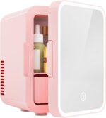 EUHOMY Mini Fridge, 5L AC/DC Small Fridge with Dimmable LED Mirr... - Image 2