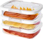 Felli Duo Loc Deli Meat Containers for Fridge with Hermetic Lids, Stac... - Image 2