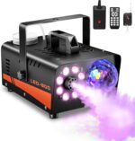 Fog Machine, Halloween Smoke Machine with Disco Ball Lights, 600W and ... - Image 2