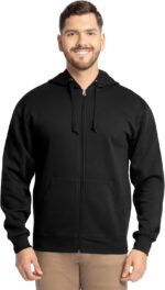 Fruit of the Loom Eversoft Fleece Full Zip Hoodie Sweatshirt - Image 2