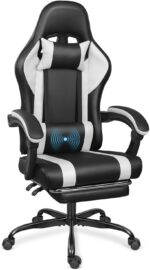 Gaming Chair with Footrest and Therapeutic massage Lumbar Help, Top Adjustab... - Image 2