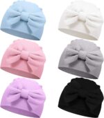 Geyoga 6 Pcs New child Hats Child Beanie Cotton Hats Gentle New child Child Ca... - Image 2