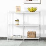 HDANI 31.5 Inch Steel Console Desk with 3 Tier Strage Cabinets,Slender ... - Image 2