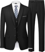 Hihawk Males's 3 Piece Go well with with Tie, 2 Button Slim Match Stable Blazer Jac... - Image 2