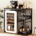 Homieasy Mini Fridge Stand Organizer with Energy Outlet, Industrial Mic... - Image 2