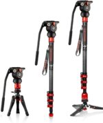 IFOOTAGE Cobra 3 Monopod Package with Fluid Head C180F-P + K5S, Carbon Fib... - Image 2