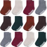 JAKIDAR 12 Pack Child Toddler Socks Non Slip Grip Cotton Crew Socks for... - Image 2