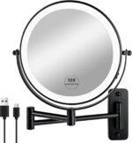 JANEEVA 8" Wall Mounted Lighted Make-up Mirror,Rechargeable Double Facet... - Image 2