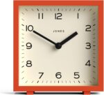 JONES CLOCKS® Disco Desk Clock | Smooth Sq. Design | Orange | Stylis... - Image 2