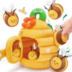 JoyCat 6 Month Previous Child Toys, Flower Beehive with 5 Stuffed Sensory Be... - Image 2