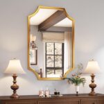 Kelly Miller 24"x36" Gold Mirror for Wall, Gold Scalloped Mirror Vanit... - Image 2
