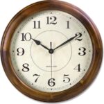 Kesin Wall Clock Wooden 14 Inch Silent Wall Clocks Massive Ornamental Batt... - Image 2