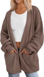 LILLUSORY Womens Outsized Cardigans Tender Knit Cardigan Sweater with P... - Image 2