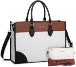 LOVEVOOK Laptop computer Tote Bag for Ladies Work Journey, Fashionable Trainer Bag Pu... - Image 2