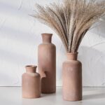 LUKA Ceramic Rustic Farmhouse Vase,Terracotta Vases for Decor,Vase Set... - Image 2