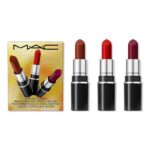 MAC On a regular basis Luxurious Mini Lustreglass Lipstick Trio, Crimson, 3 Piece Set - Image 2