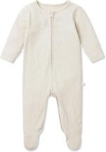 MORI Child Ribbed Intelligent Pajamas with Two-Means Zips & Scratch Mitts – Fo... - Image 2