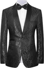 Males's Floral Dinner Social gathering Promenade Marriage ceremony Trendy Tuxedo Fits for Males On... - Image 2