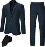 Males's Swimsuit Slim Match 2 Piece Fits for Males, Two Button Blazer Jacket Pa... - Image 2