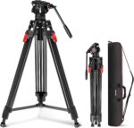 NEEWER 76" Video Digital camera Tripod with Fluid Head, One Step Fast Launch... - Image 2