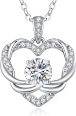 OOBEE Moissanite Coronary heart Necklace for Ladies 925 Sterling Silver Effective Jew... - Image 2