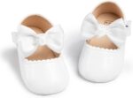 Oamico Toddler Child Ladies Mary Jane Flats Non Slip Rubber Sole with Bow... - Image 2
