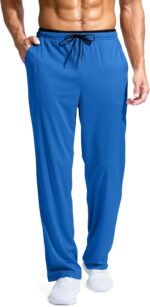 Pudolla Males's Light-weight Mesh Sweatpants Unfastened Match Open Backside Athlet... - Image 2