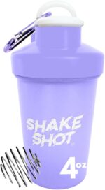 Purple - 4oz Mini Shaker Bottle for Pre Exercise, Creatine, Small Scoop... - Image 2
