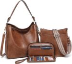 Purses for Girls 3PCS, Crossbody Baggage Set Giant Leather-based Purse Shoulder... - Image 2