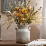 Quoowiit Ceramic Rustic Farmhouse Vase, Distressed Ornamental Flower V... - Image 2