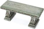 Roman Memorial Bench with Verse Inscribed on Prime, 15.25-Inch, Resin, S... - Image 2