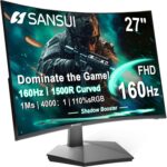 SANSUI 27 Inch Curved 160Hz Gaming Monitor, 1500R Curved Laptop Gami... - Image 2