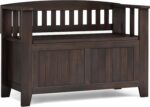 SIMPLIHOME Acadian Entryway Storage Bench - 36 inch Broad Strong Wooden Sm... - Image 2