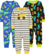 Easy Joys by Carter's Children' 3-Pack Comfortable Match Footless Cotton Pajamas - Image 2