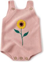 Simplee children Child Ladies Sunflower Knit Rompers Knit Garments for Newbor... - Image 2