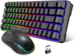 Snpurdiri 60% Wi-fi Gaming Keyboard and Mouse Combo,LED Backlit Rec... - Image 2