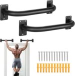 TOBWOLF 2PCS Wall Mount Doorway Pull Up Bar, Heavy Responsibility Energy Prepare... - Image 2