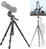 ULANZI JJ06 73.6" Carbon Fiber Video Tripod, Horizontal Tripod w Centr... - Image 2