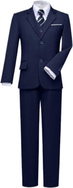 Visaccy Boys Fits Slim Match Costume Garments Ring Bearer Outfit - Image 2