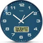 Wall Clock, 12" Dial Non-Ticking Silent Battery Operated Analog with L... - Image 2