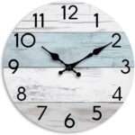 Wall Clock Silent Non-Ticking Wood Clocks Battery Operated 8 Inch Sm... - Image 2