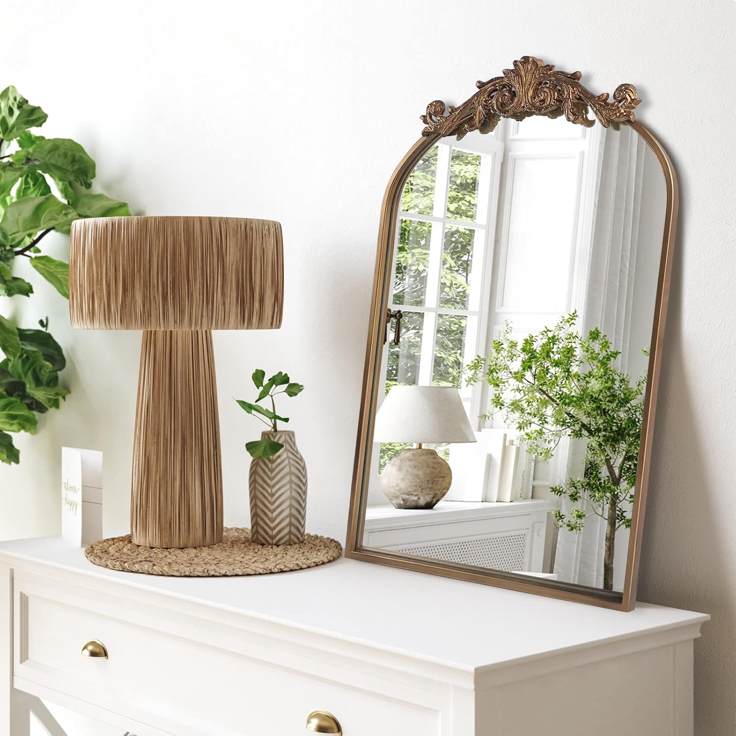 Wall Mirror Window Ornamental Conventional Classic Ornate Baroque Mirro... - Image 2