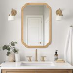WallBeyond 20" x 30" Wooden Mirror Rounded Nook Arch Wall Mirror with ... - Image 2