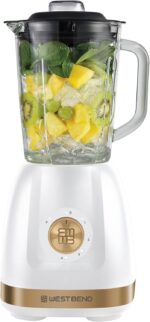 West Bend Timeless 5-Pace Multi-Operate Blender, 48 oz Glass Jar wit... - Image 2