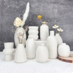 White Ceramic Vase Set of 10, Small Ceramic Flower Vases Bulk Bud Vase... - Image 2